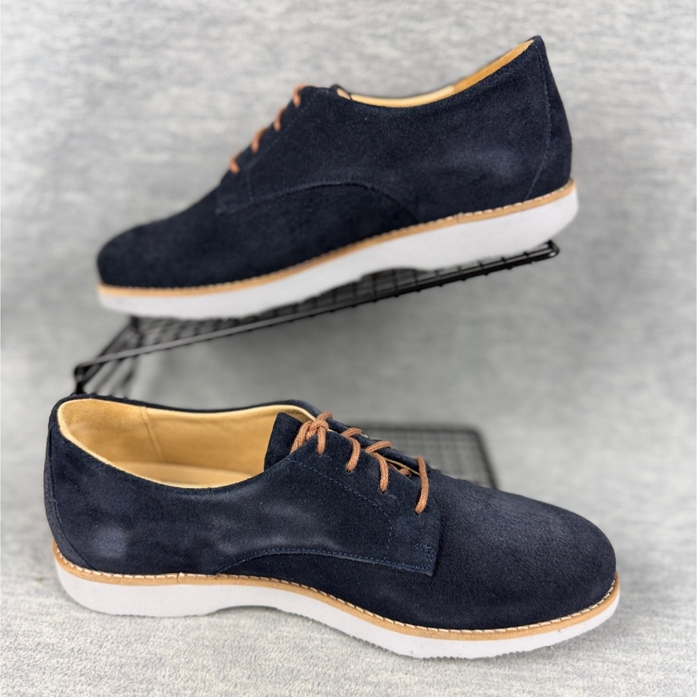 Samuel Hubbard Free Shoes Womens Navy Suede Oxford Vibram Sole W1101-606 Shoes - Picture 2 of 12